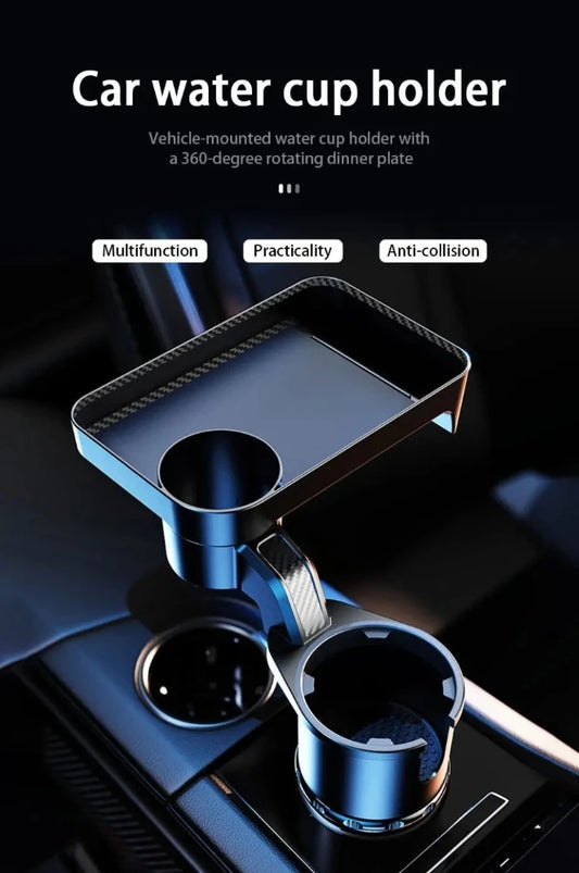 DriveCup Car Cup Holder with Tray